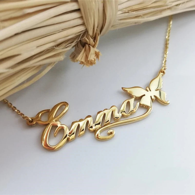 Personalized Butterfly Necklacess