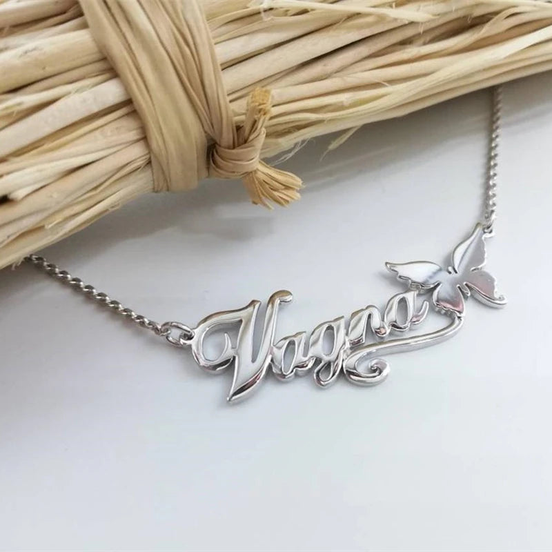Personalized Butterfly Necklacess