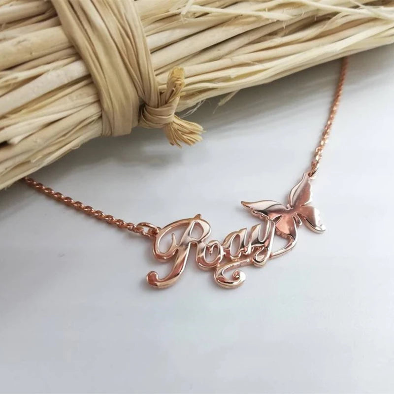 Personalized Butterfly Necklacess