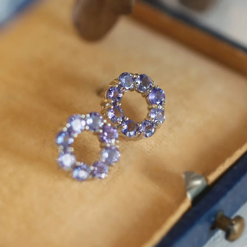 Blue Diamond Earrings