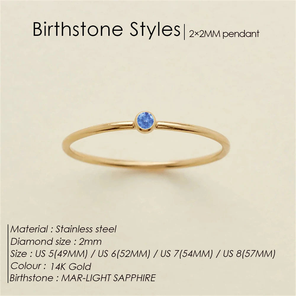 Birthstone Gold Ring