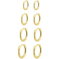 4 Pair Circle Earrings