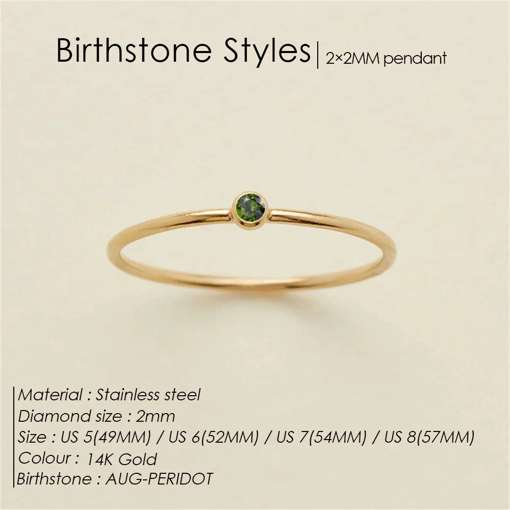 Birthstone Gold Ring