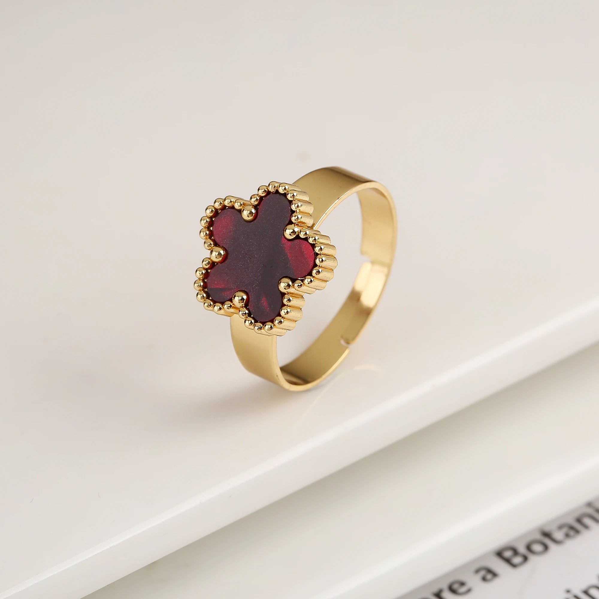 Five Leaf Flower Ring