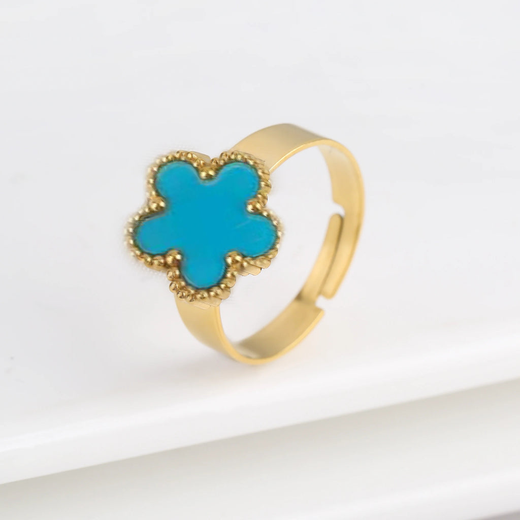 Five Leaf Flower Ring