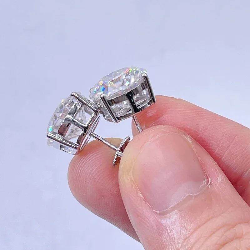 Iced out diamond earrings