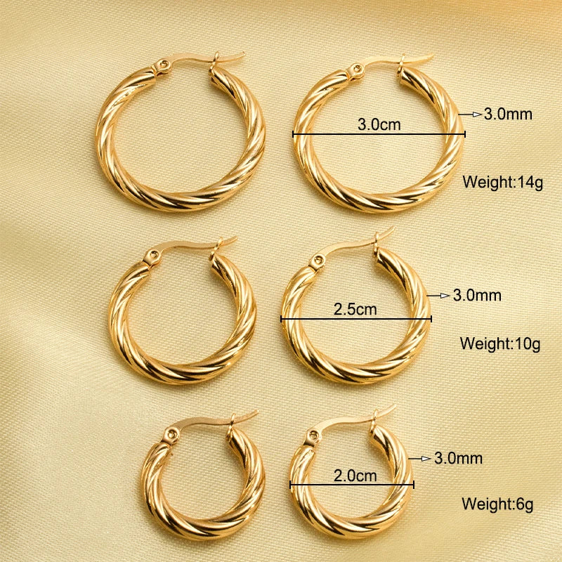 Twisted Gold Earring