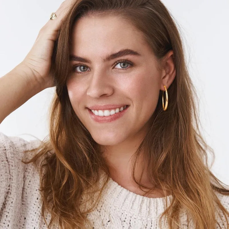 Post Hoop Earrings