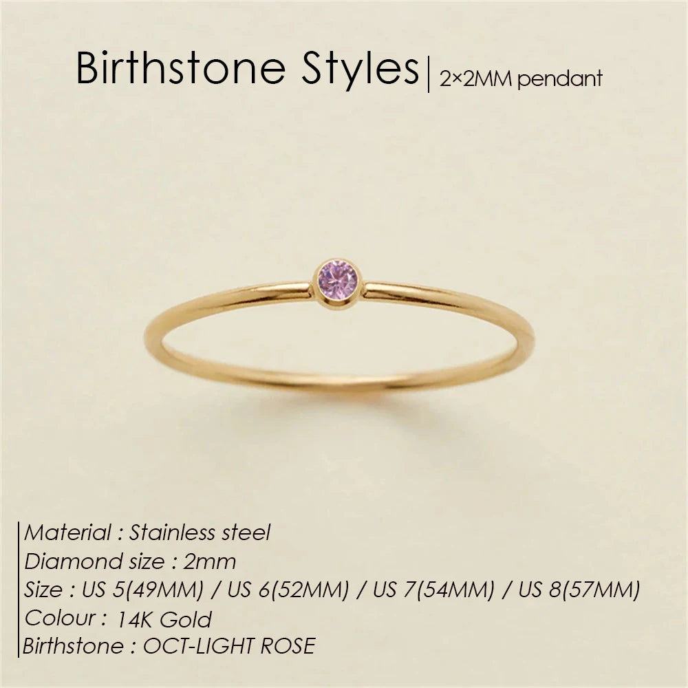 Birthstone Gold Ring