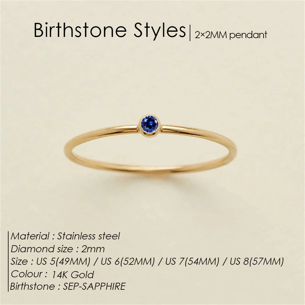 Birthstone Gold Ring