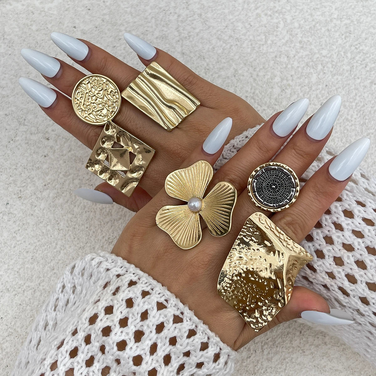 flashy gold plated rings