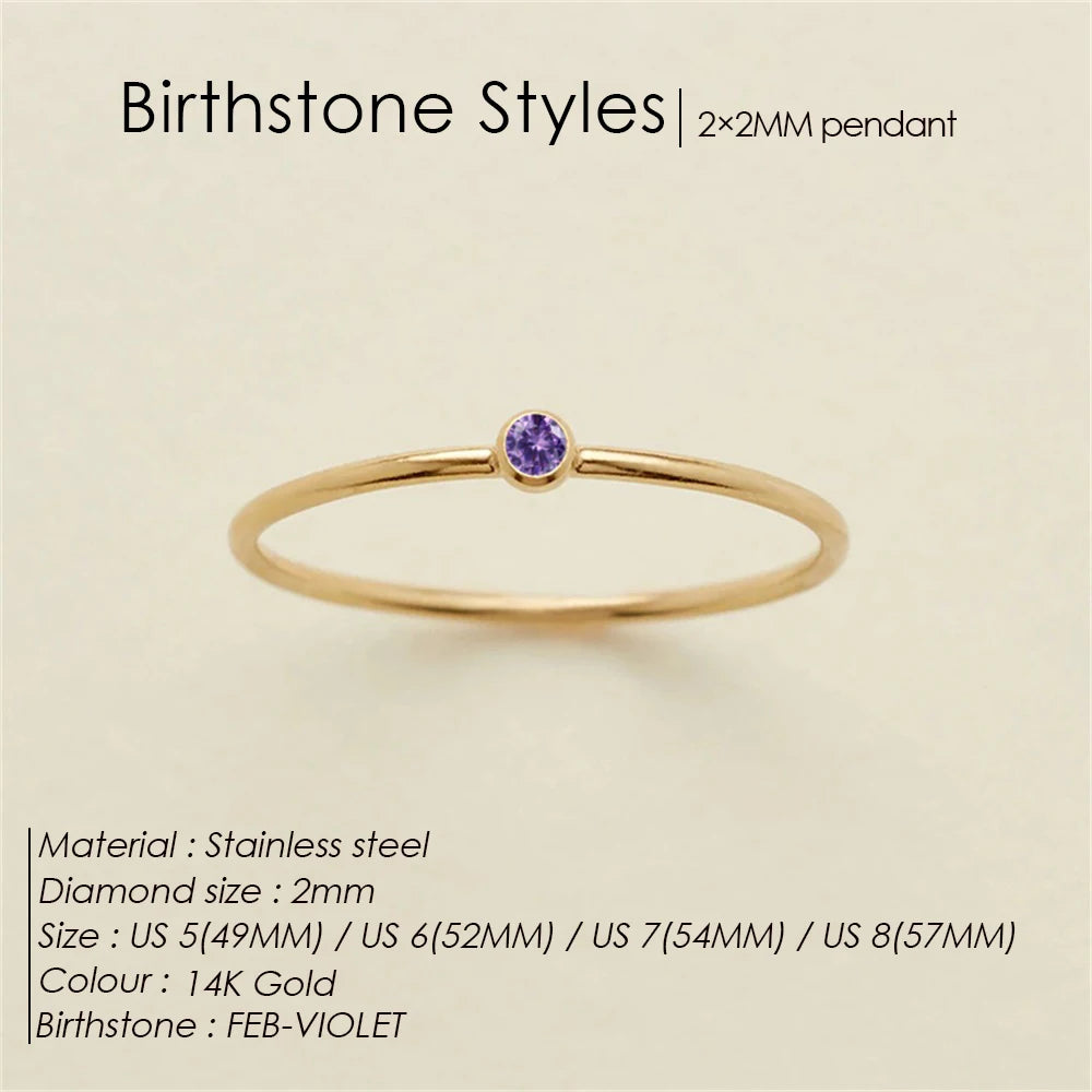 Birthstone Gold Ring