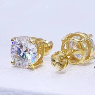 Iced out diamond earrings