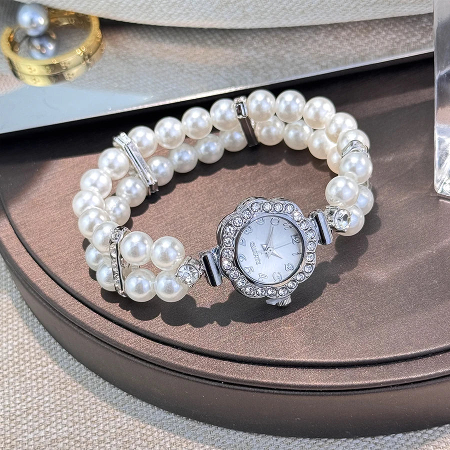 double-row pearl watch
