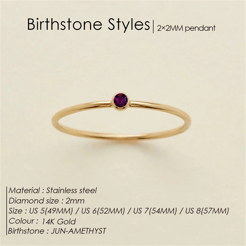 Birthstone Gold Ring
