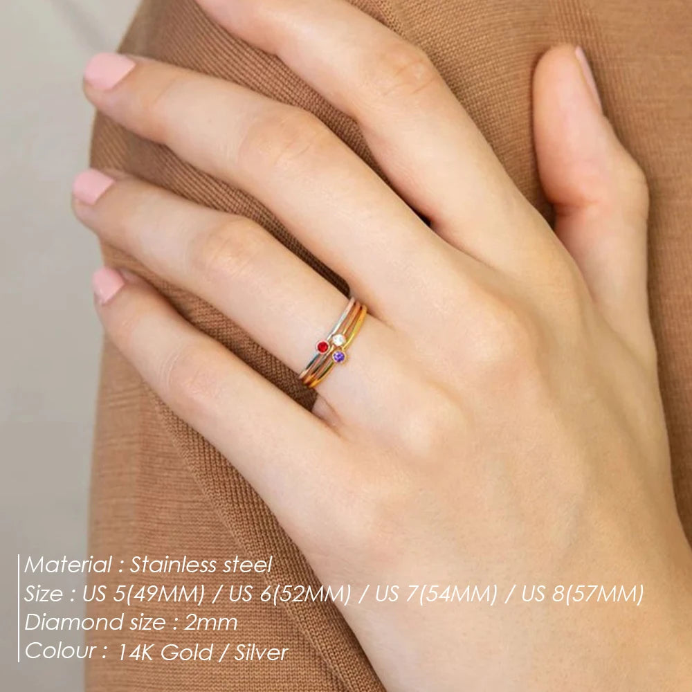 Birthstone Gold Ring