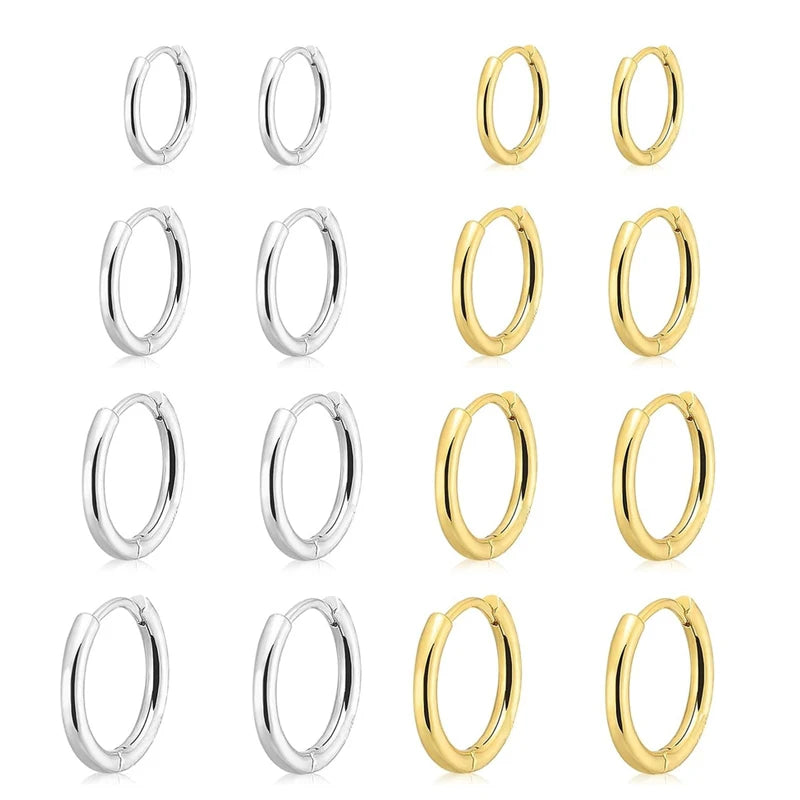 4 Pair Circle Earrings