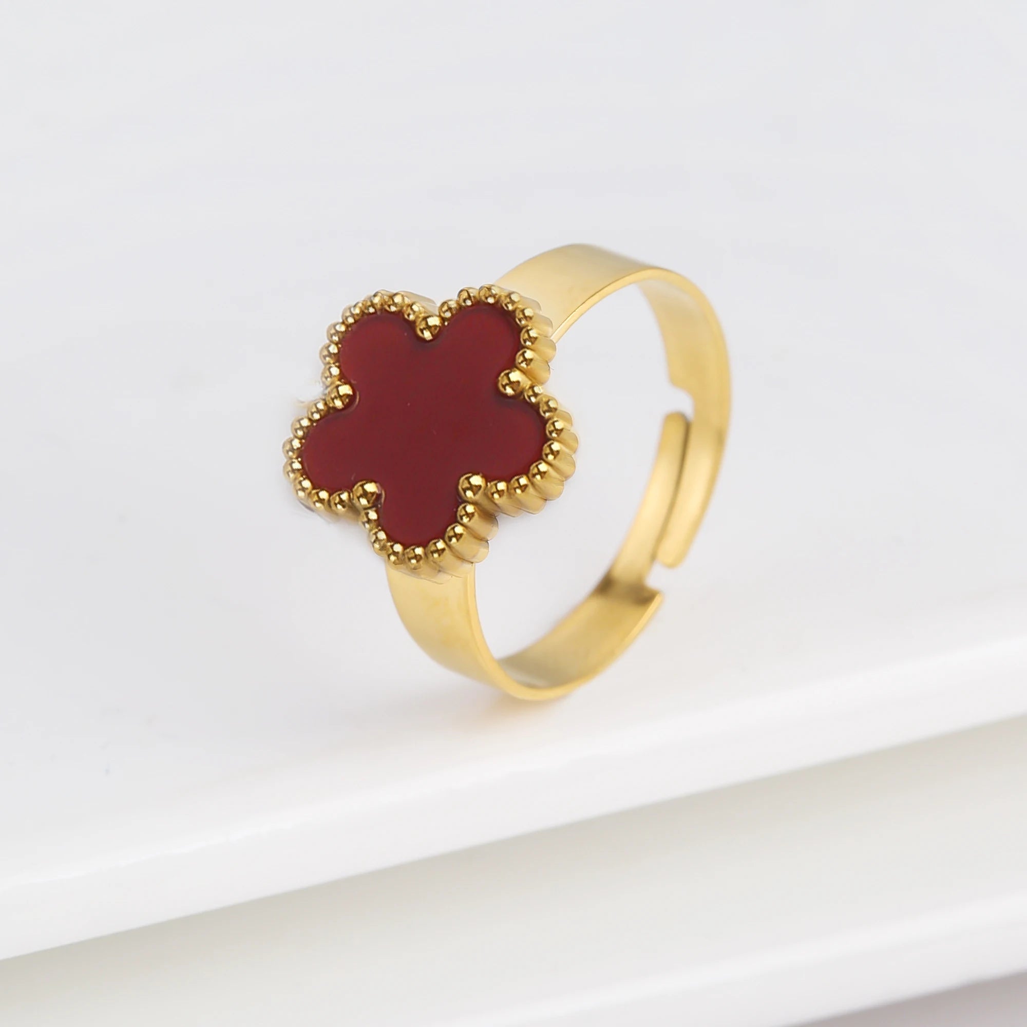 Five Leaf Flower Ring