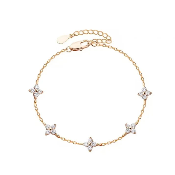 Four Leaf Flower Bracelet