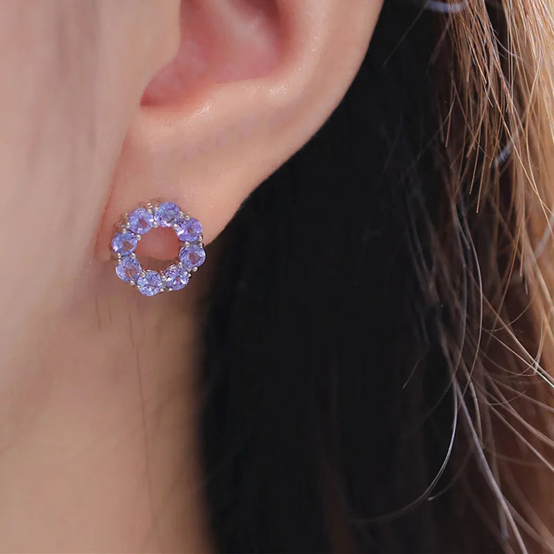 Blue Diamond Earrings