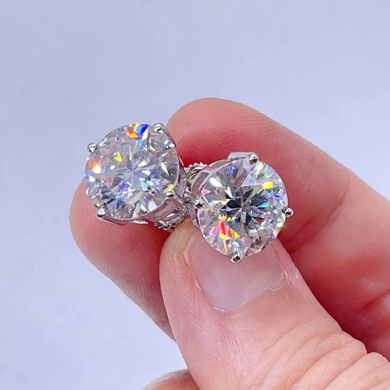 Iced out diamond earrings