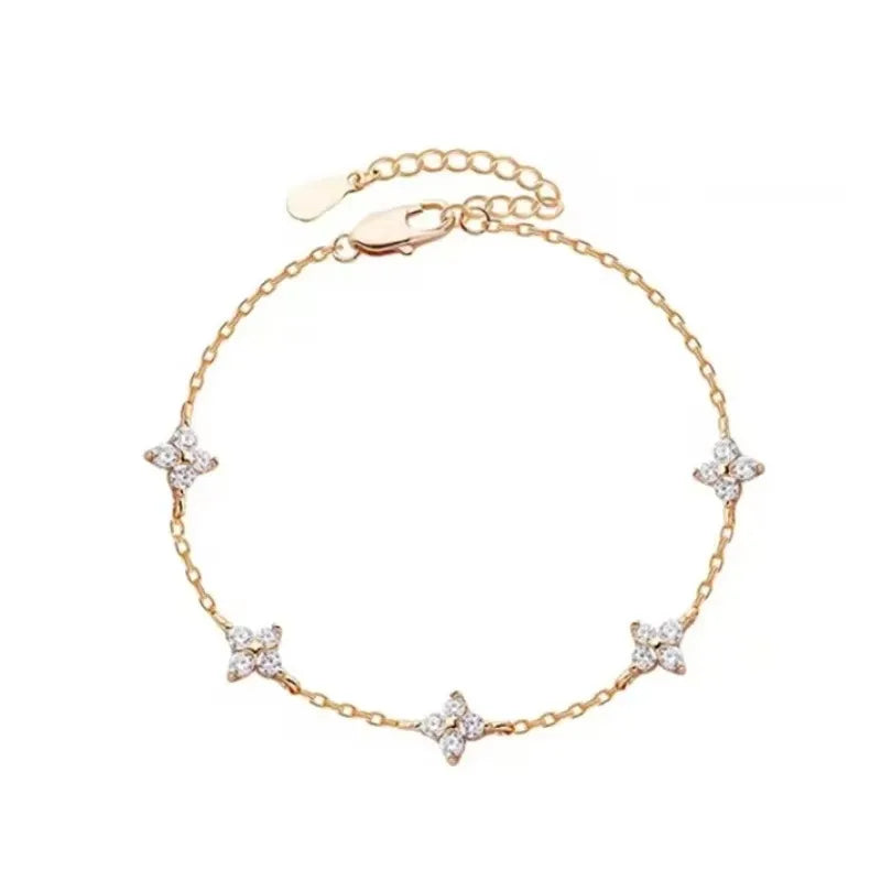 Four Leaf Flower Bracelet
