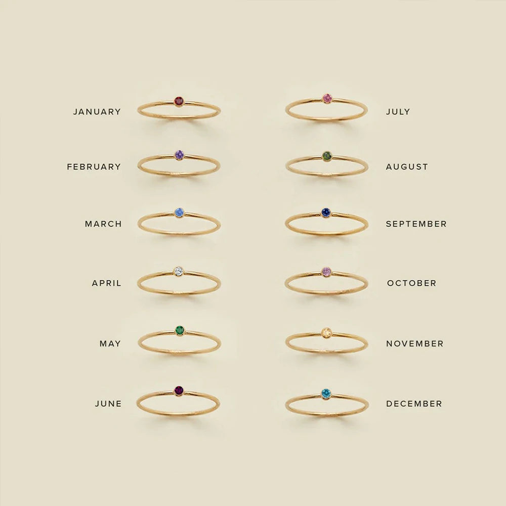 Birthstone Gold Ring