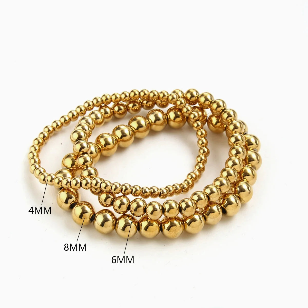 Stretch Stacked Gold Bracelet