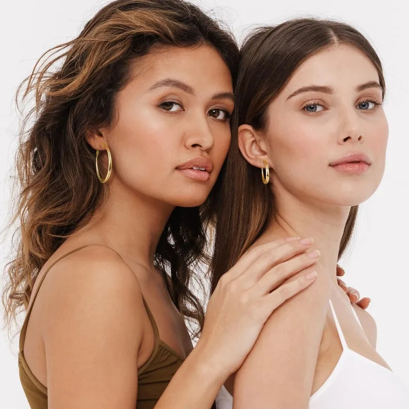 Post Hoop Earrings