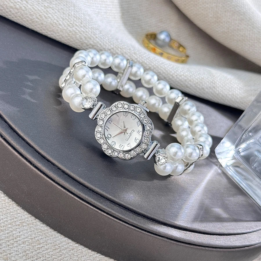 double-row pearl watch