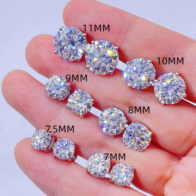 Iced out diamond earrings