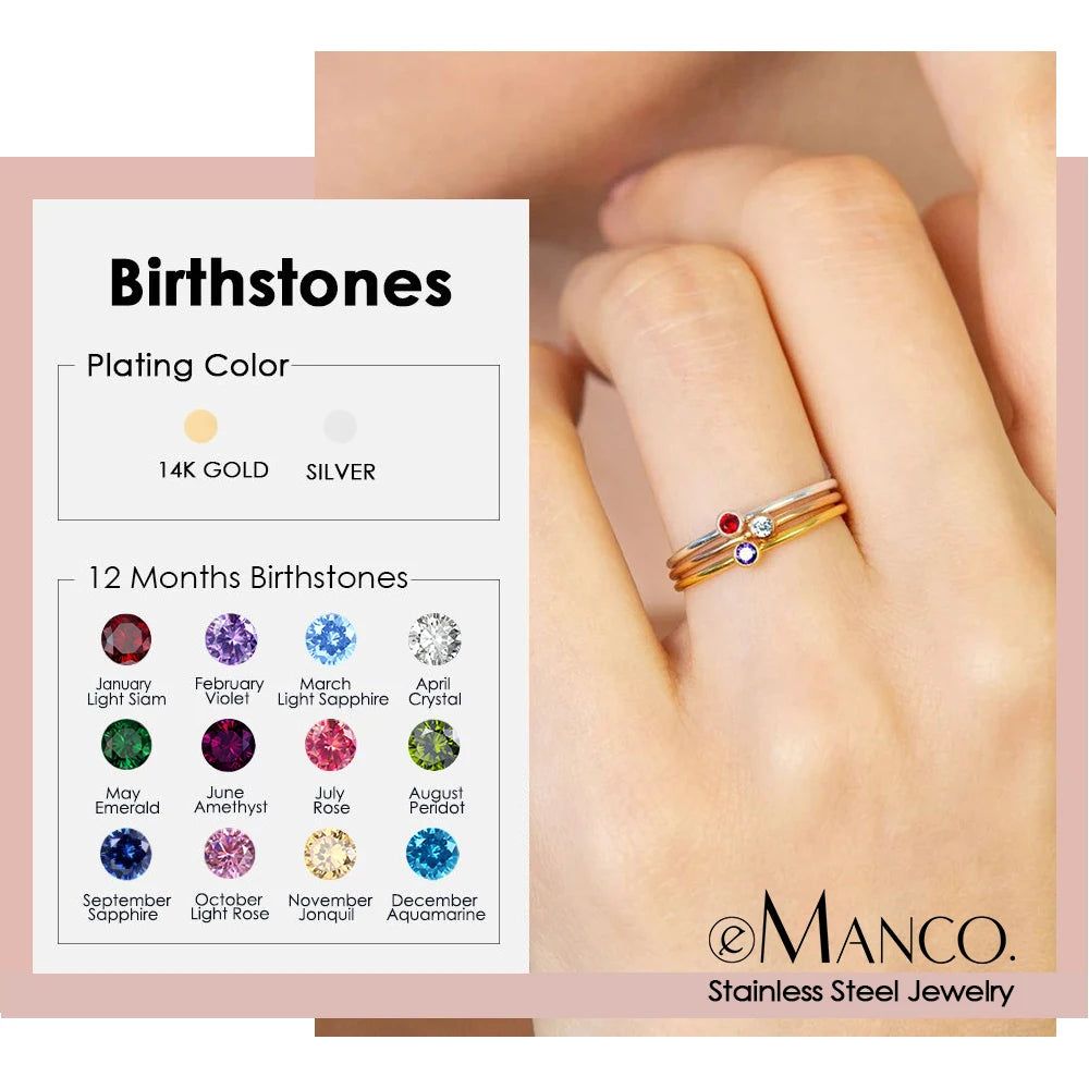 Birthstone Gold Ring