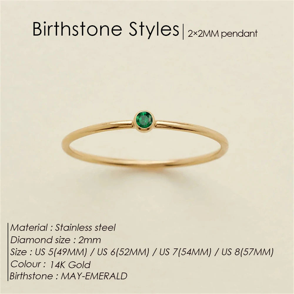 Birthstone Gold Ring