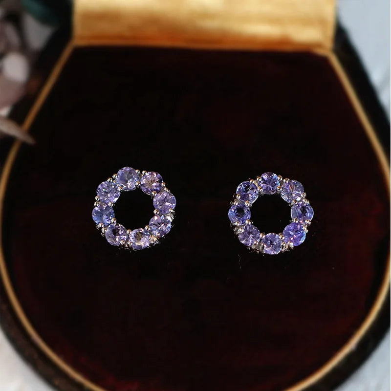 Blue Diamond Earrings