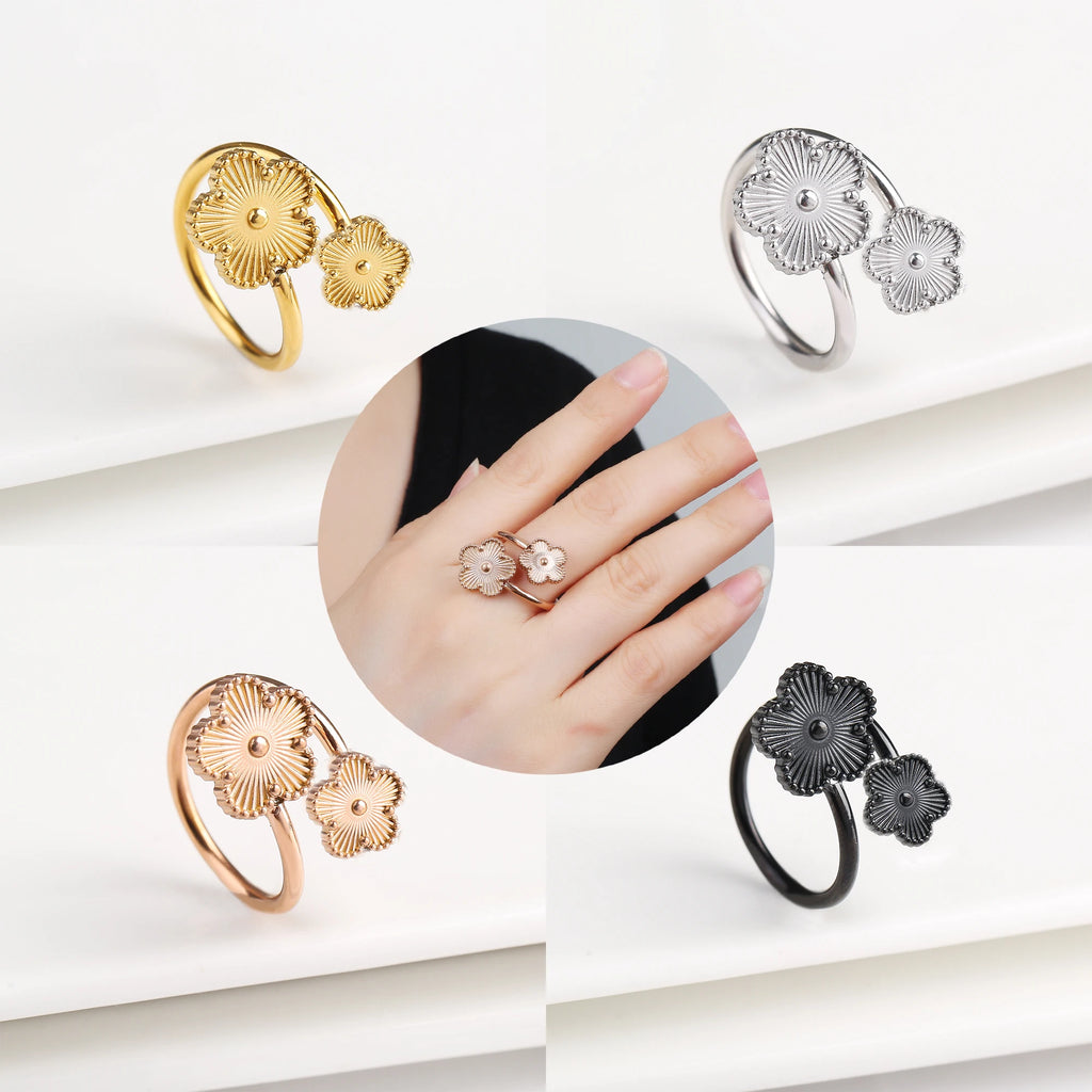 Five Leaf Flower Ring