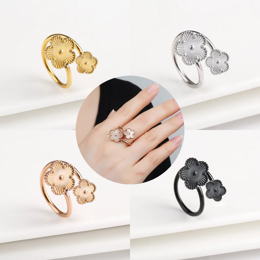Five Leaf Flower Ring