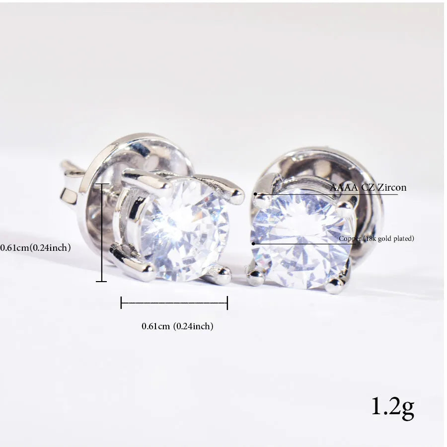 Iced out diamond earrings