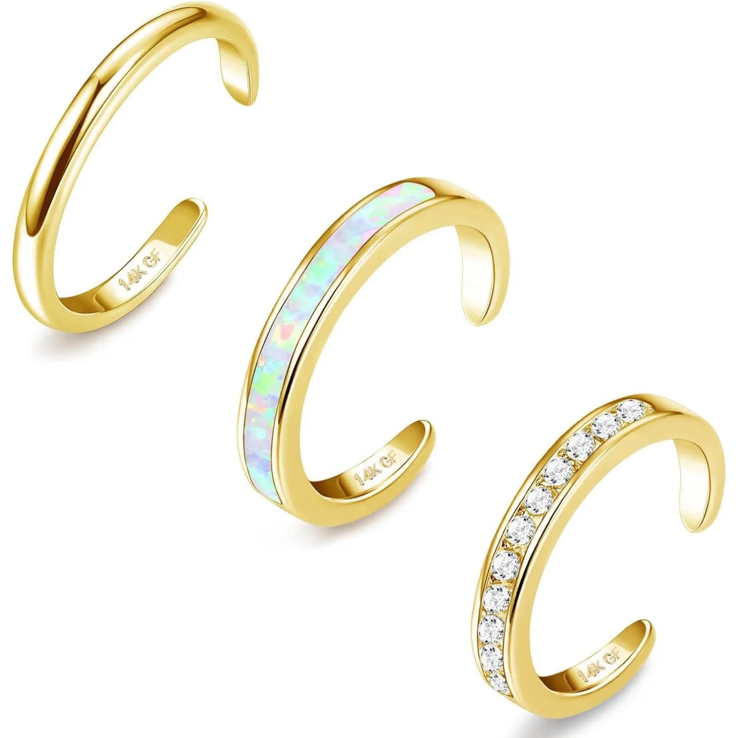 14K Gold Plated Toe Rings