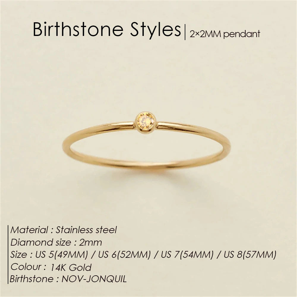 Birthstone Gold Ring