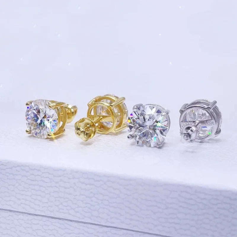 Iced out diamond earrings