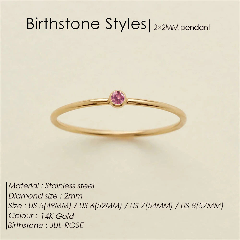Birthstone Gold Ring