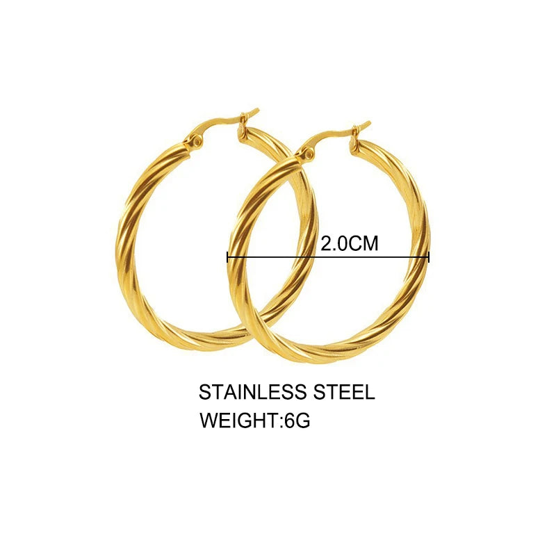 Twisted Gold Earring