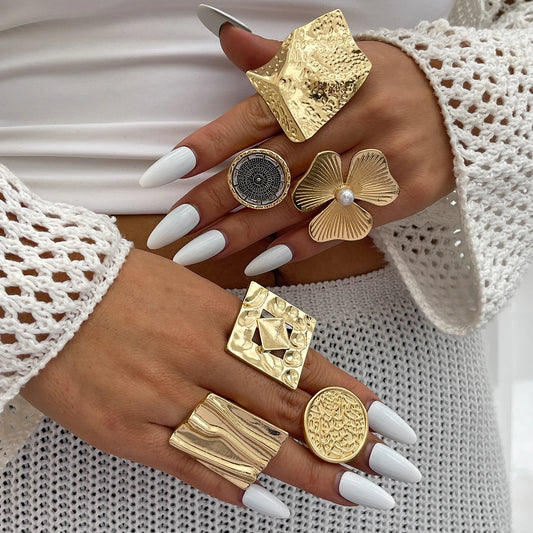 flashy gold plated rings