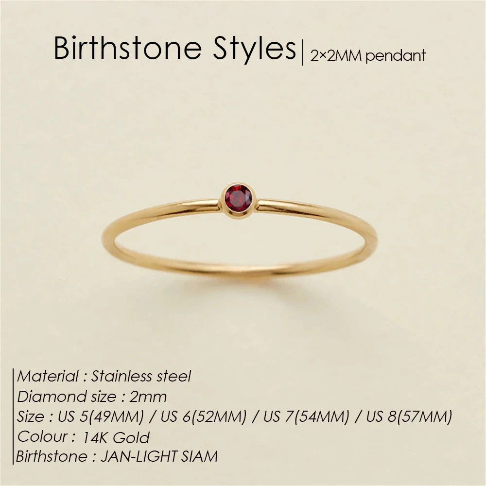 Birthstone Gold Ring